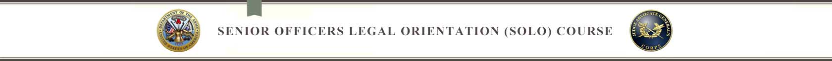 Senior Officers Legal Orientation Course Banner